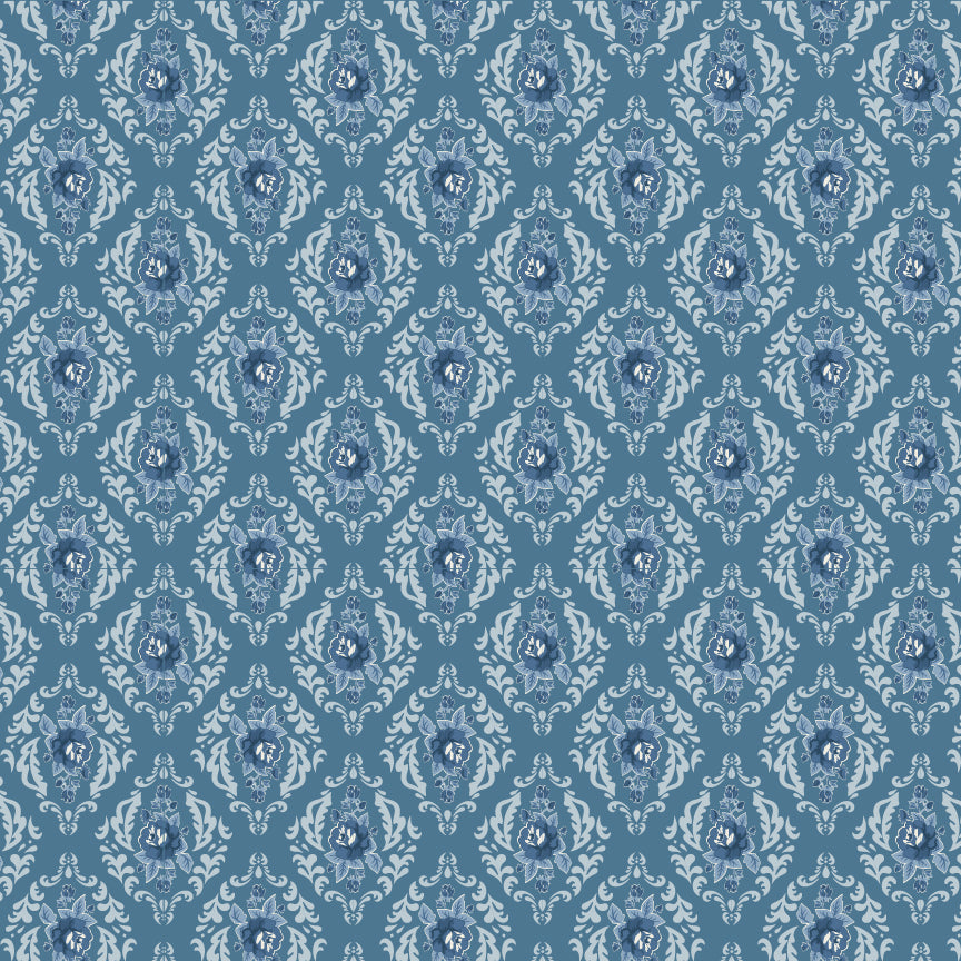 ROSE DAMASK DARK - Lakeland Blues