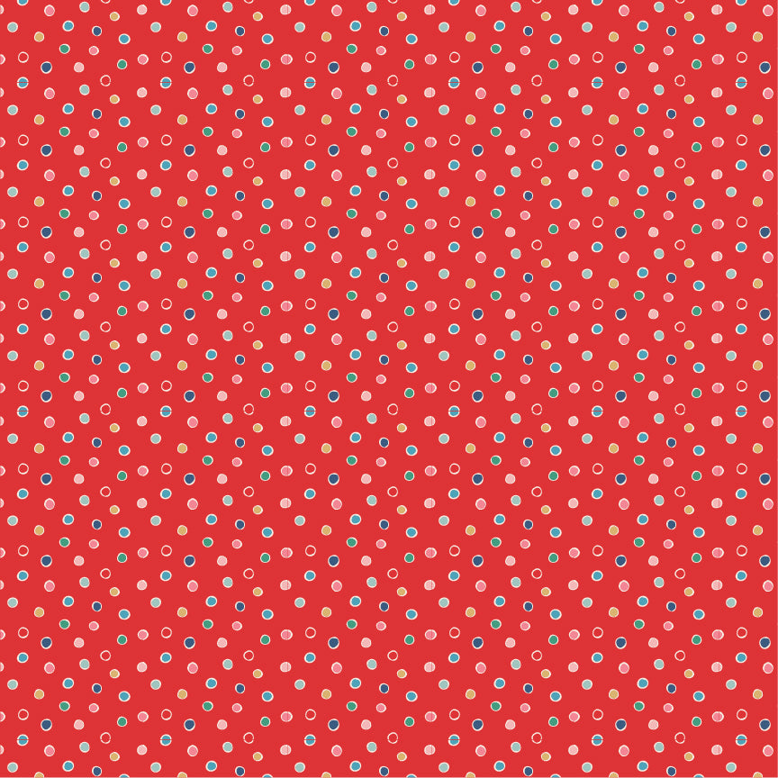 SNOW DOTS RED - Oh What Fun