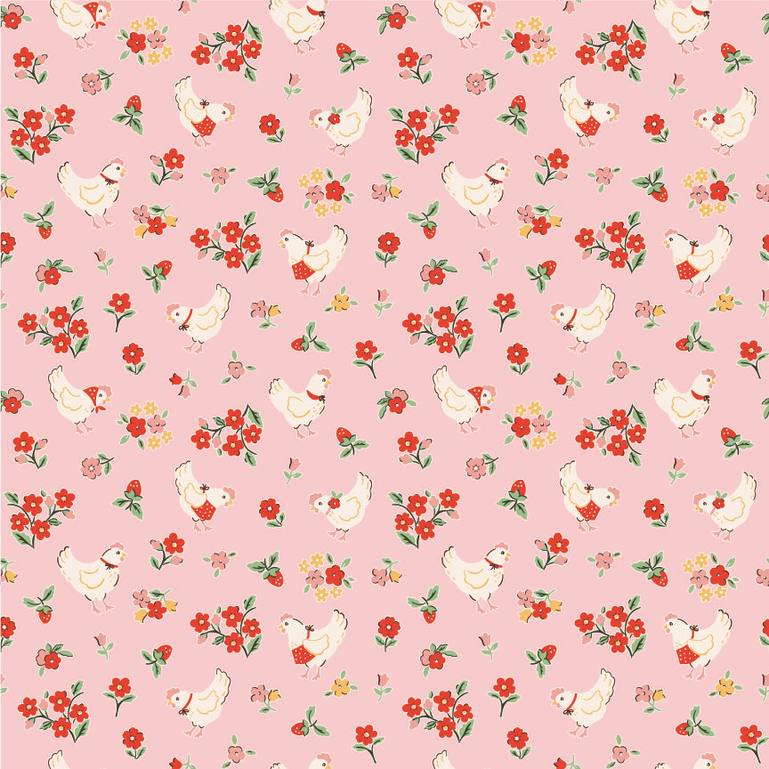 SPRING CHICKEN PINK - Farmhouse Fancy