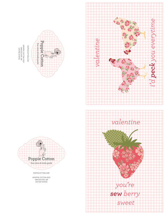 Poppie Valentines Cards - Free Download